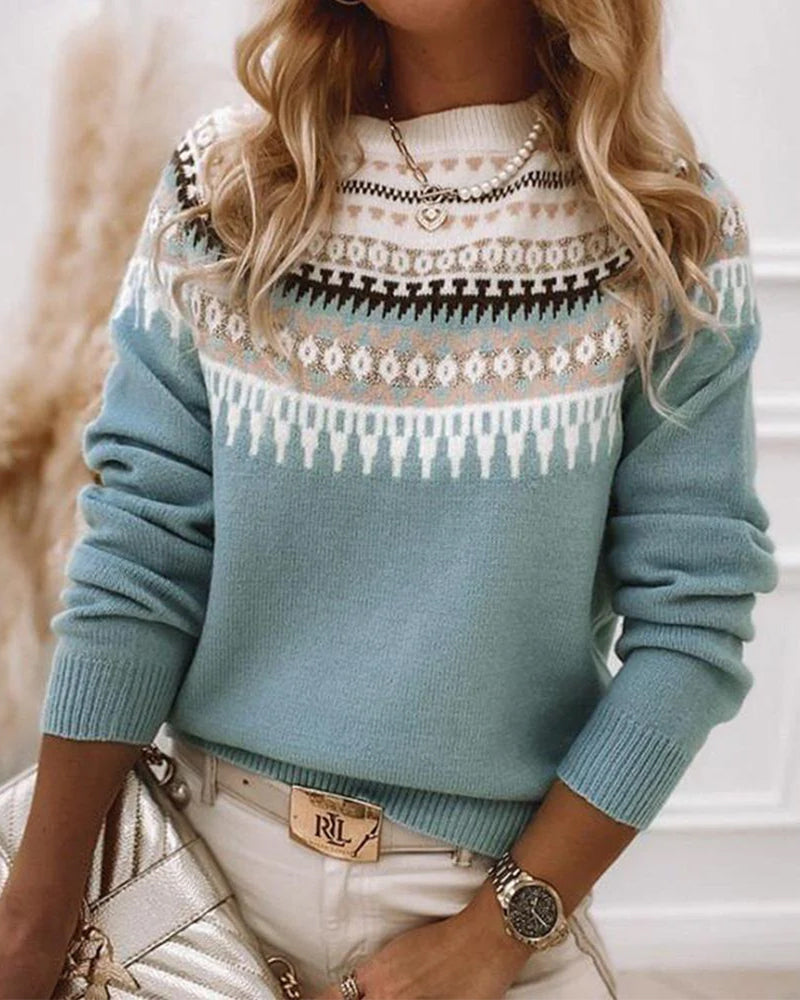 Diana - Trendy Bohemian Knitted Sweater for a Stylish Look