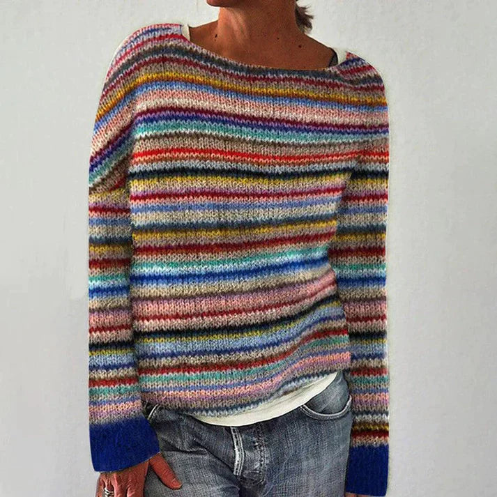 Margot - Stylish long-sleeved striped jumper
