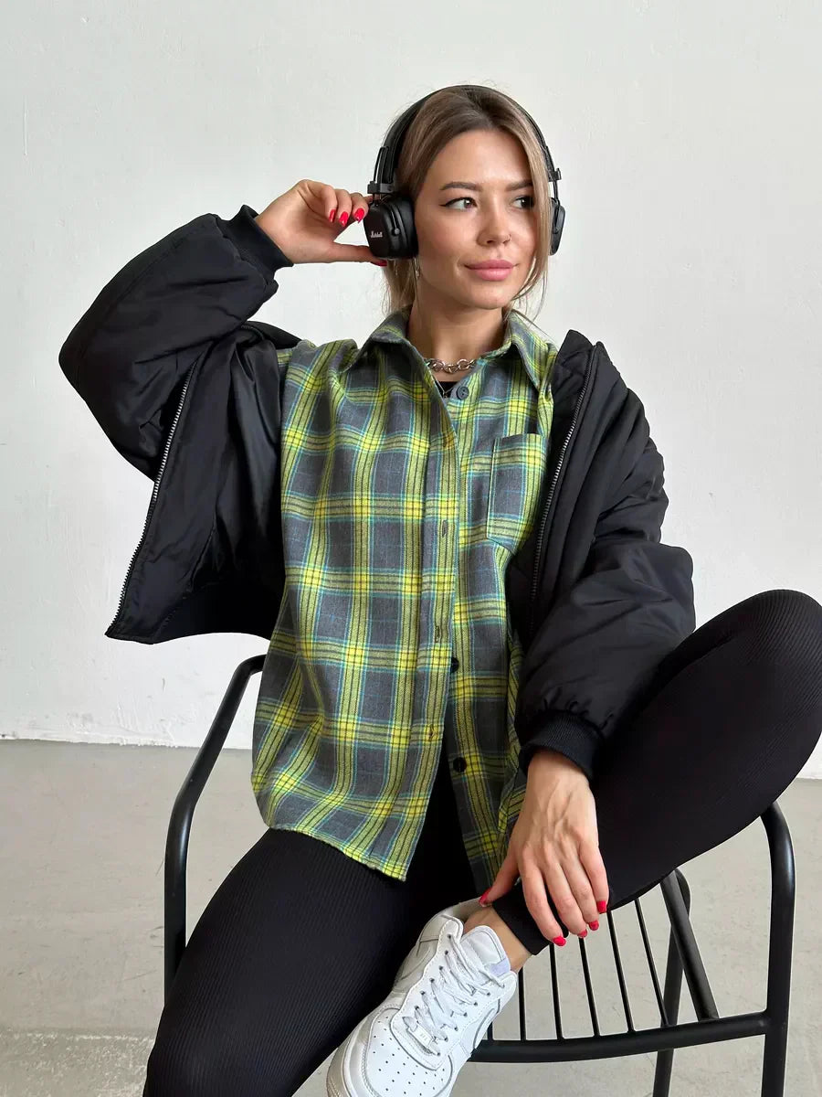 Carrie | Stylish checked flannel shirt