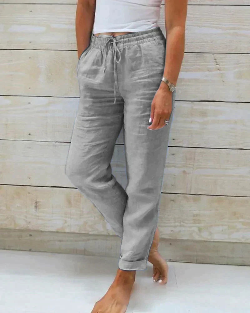 STACY - Elegant linen trousers for women