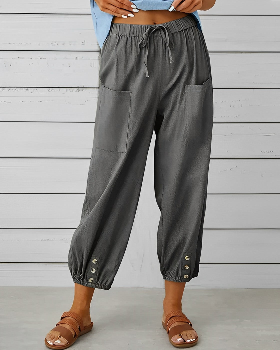 MAYA - Trendy high-waisted wide trousers for a stylish look