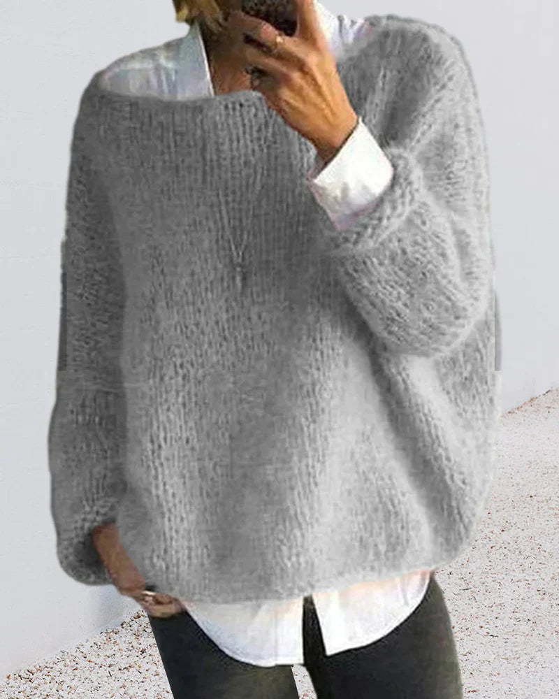 Rosalie - Trendy Off-Shoulder Sweater in Playful Colours
