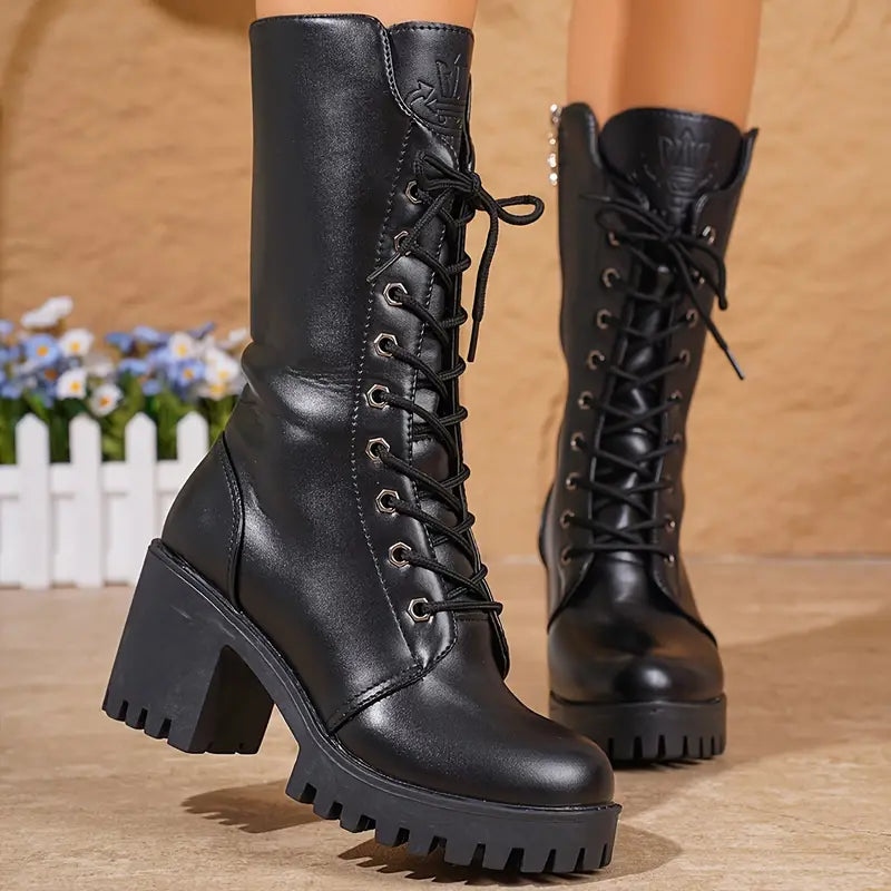 Stylish Vegan Leather Zipper Boots for Women - Dorothy