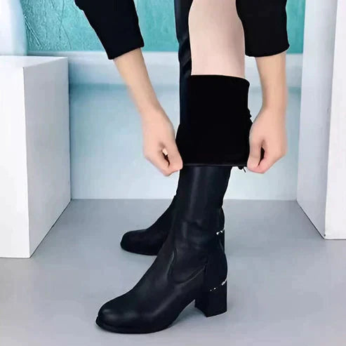 Lavine - Luxury Leather Overknee Boots for Optimal Warmth