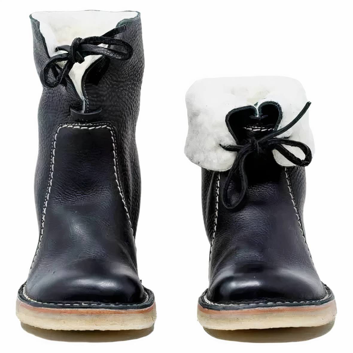 Stylish leather snow boots - Andrea