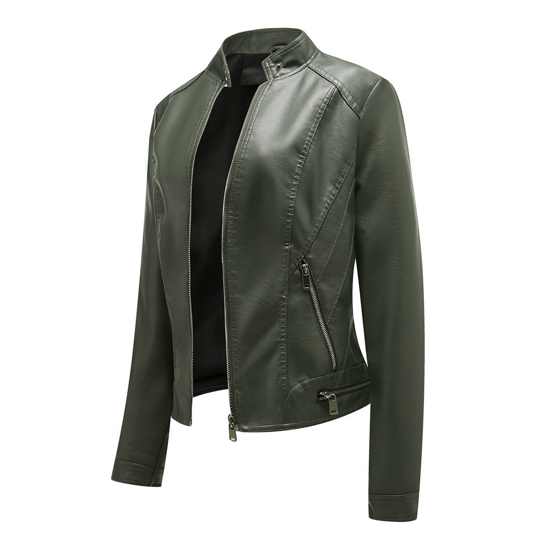 SLAVKA - Elegant leather jacket for a trendy look