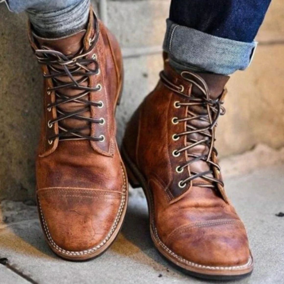Stylish men's leather boots - Volker