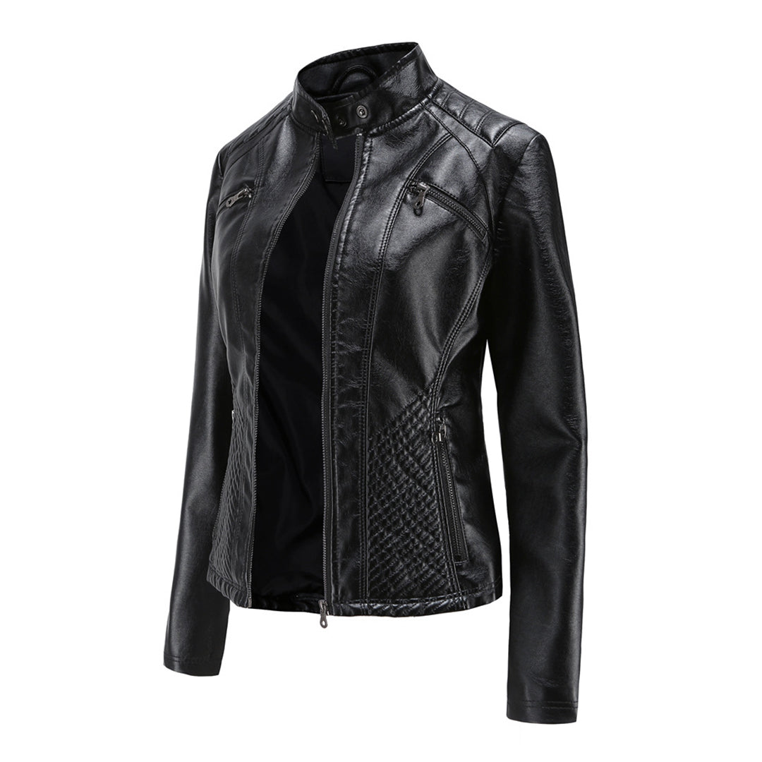 ANDRIJANA - Elegant leather jacket for a chic look