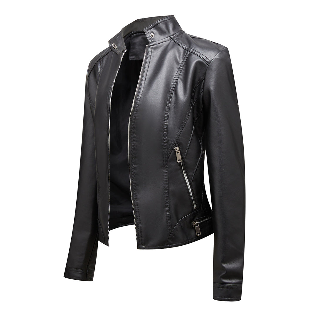 SLAVKA - Elegant leather jacket for a trendy look