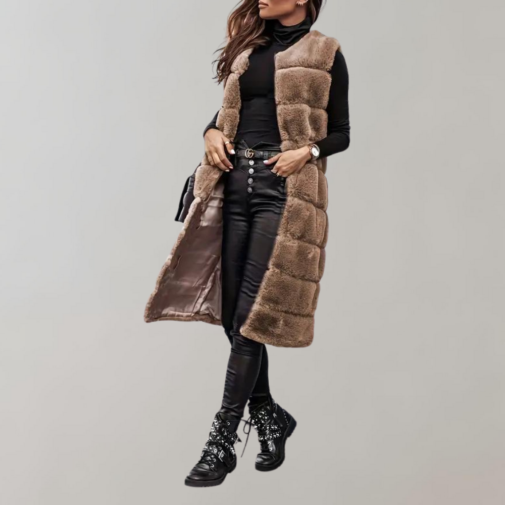 Stylish Long Winter Jacket Vest for Women by Haika