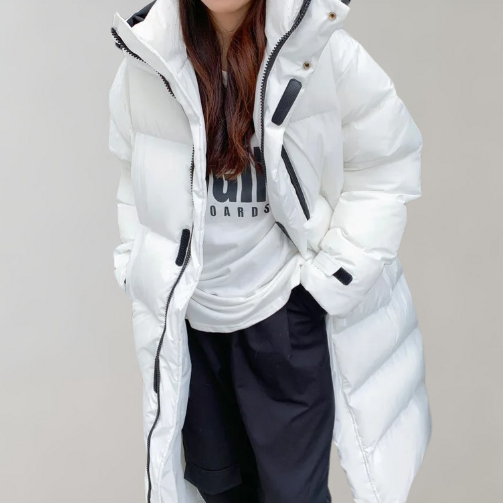 Jaana - Elegant and Long Women's Coat for Colder Days