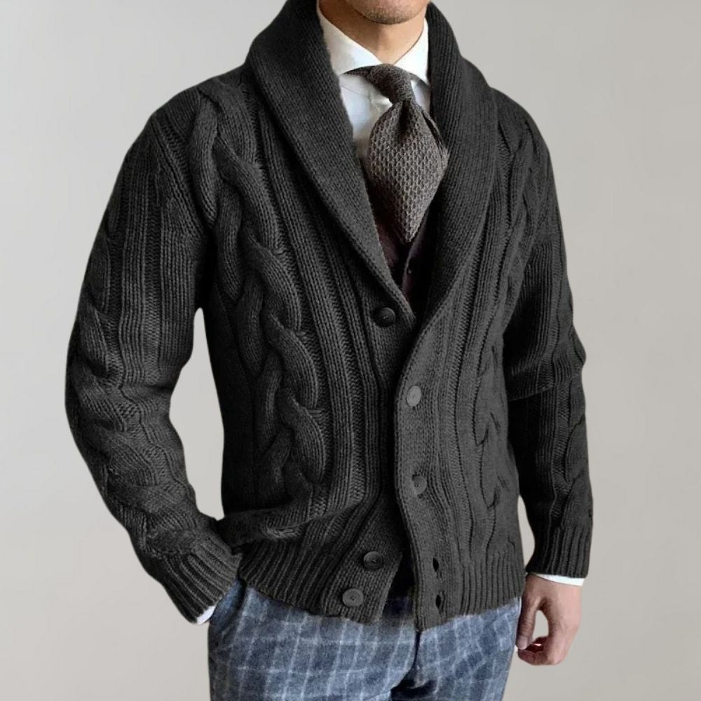 Stylish Men's Cardigan with Revers by Bart