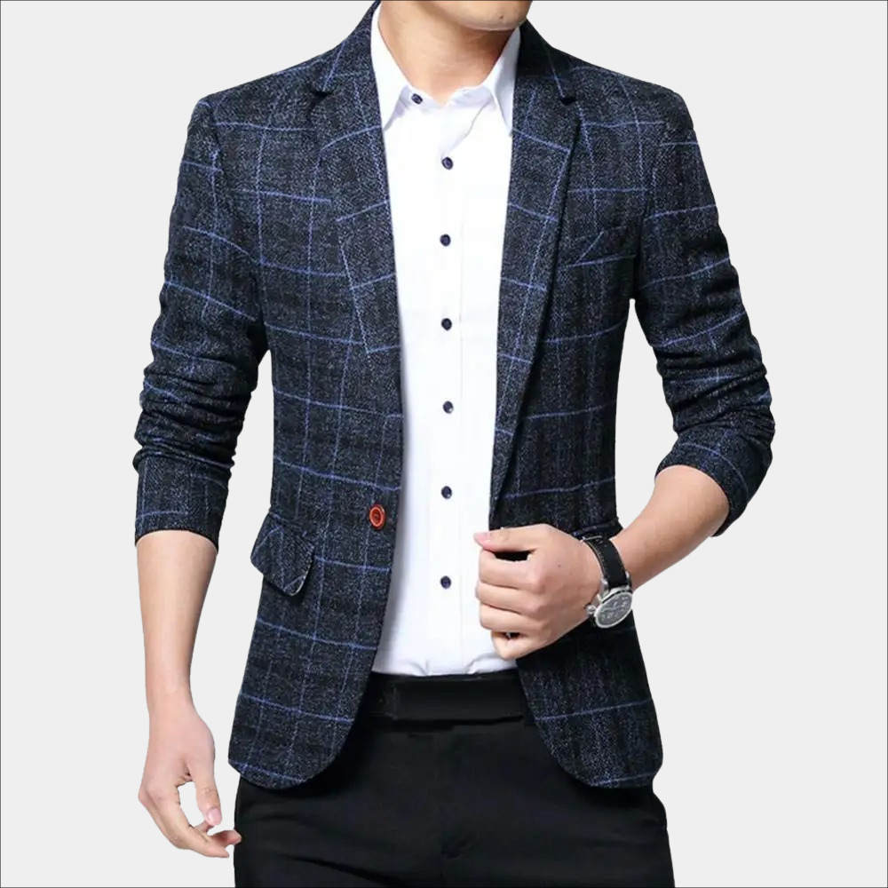 Balder - Trendy Checked Blazer for Men for a Casual Look