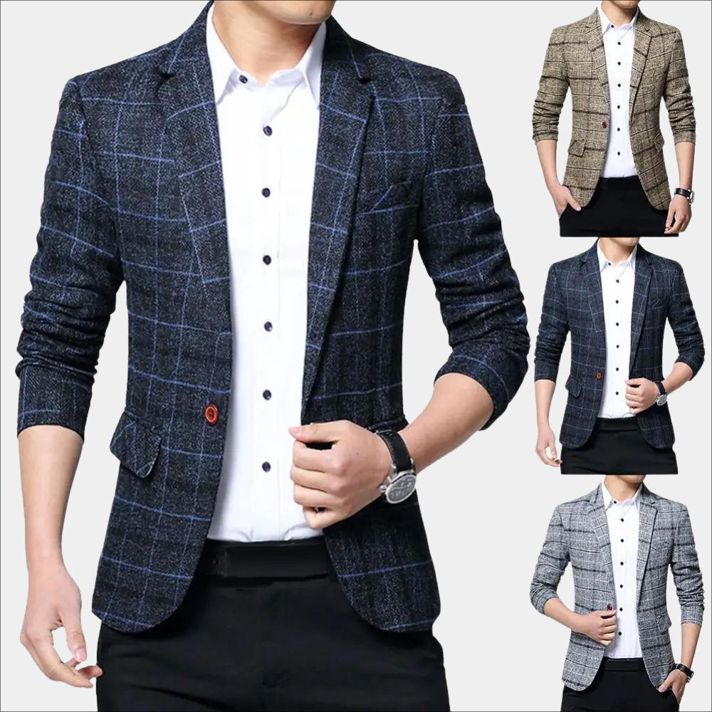 Balder - Trendy Checked Blazer for Men for a Casual Look