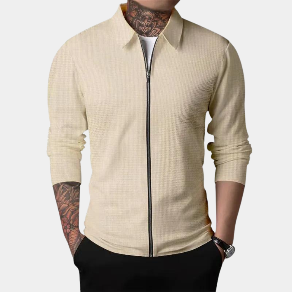 Stylish Men's Jacket with Zipper for a Fashionable Look
