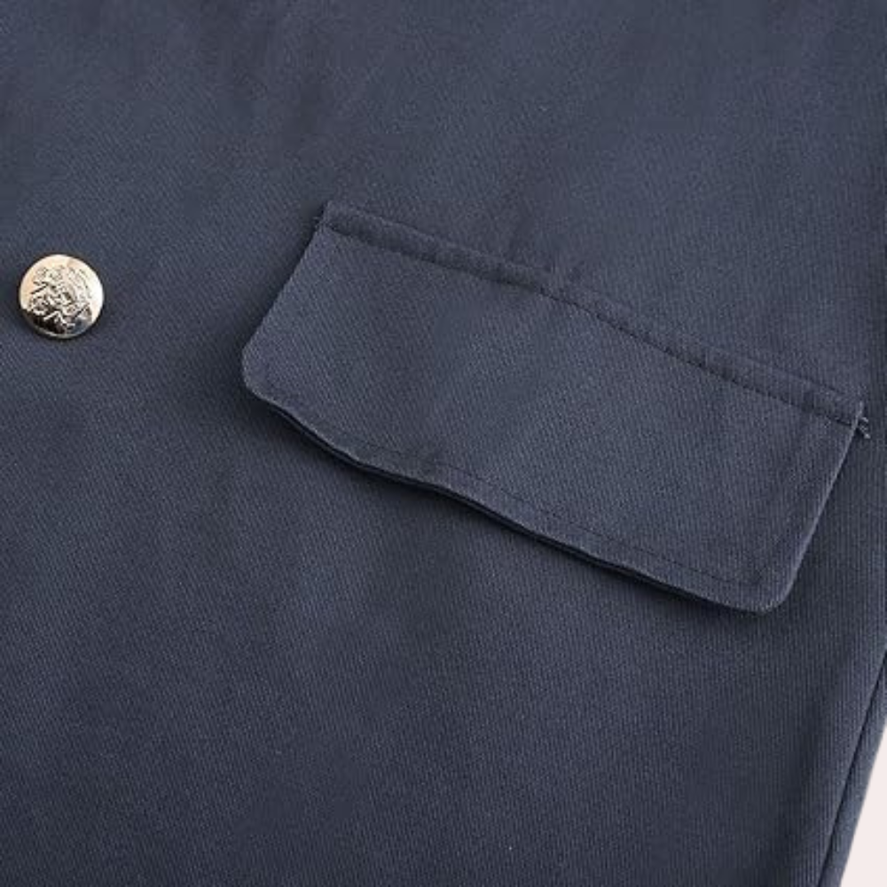 Stylish casual men's double-button blazer