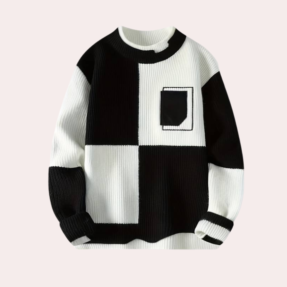 Agoston - Stylish Colour Block Pullover for the Modern Man