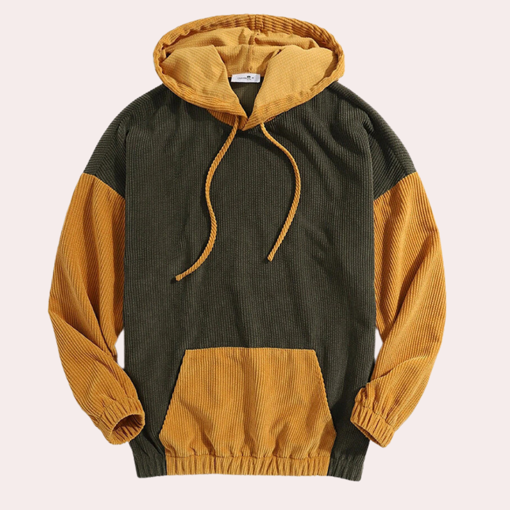 Janos - Trendy Corduroy Hoodie for the Fashion-conscious Man
