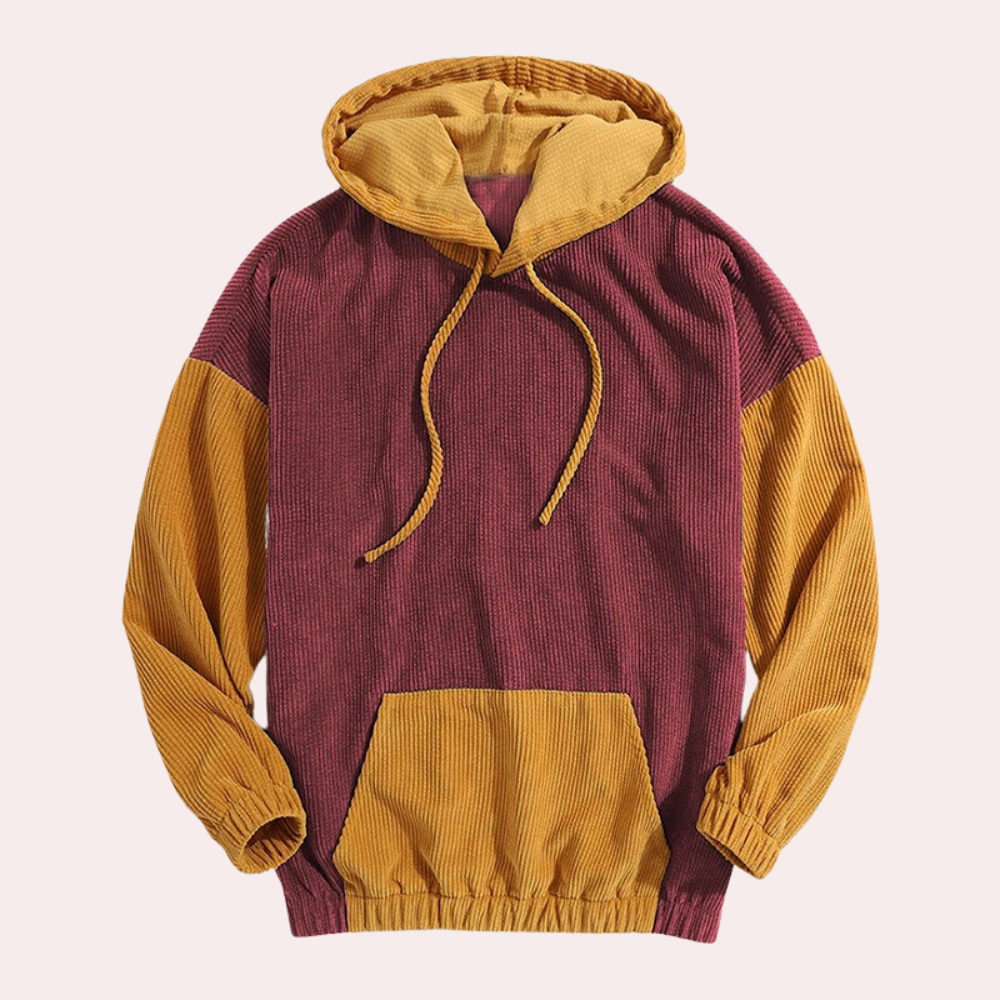 Janos - Trendy Corduroy Hoodie for the Fashion-conscious Man
