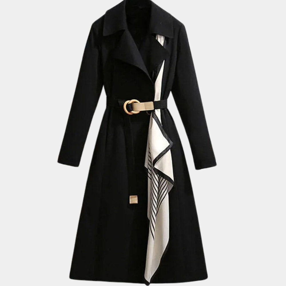 Aurembiaix - Stylish luxury trench coat for women with a refined belt