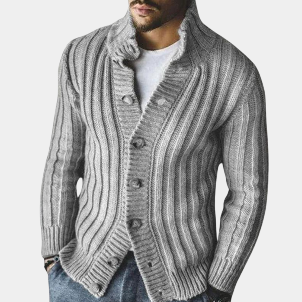 ETHAN - Tough Knitted Winter Cardigan for Men