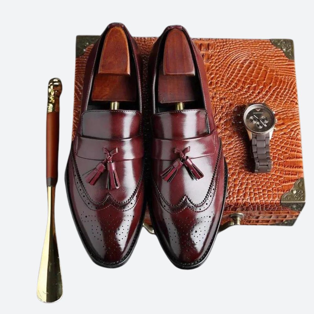 Elegant Orthopaedic Men's Shoes with Stylish Tassels - Frane