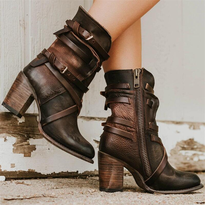 Nina - Stylish women's leather boots for winter