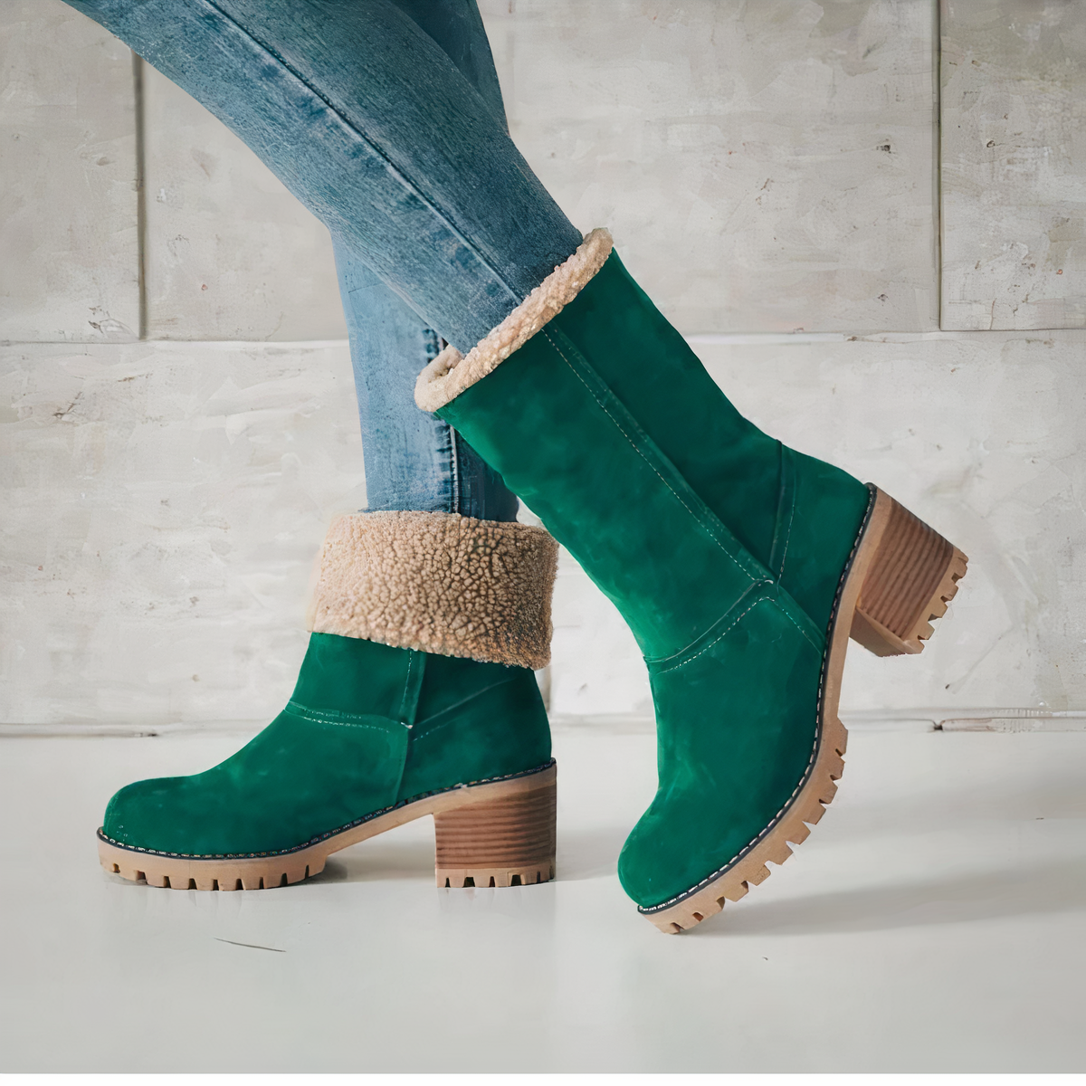 Stylish boots with square heel - Haven