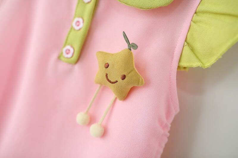 Star polo top and shorts set