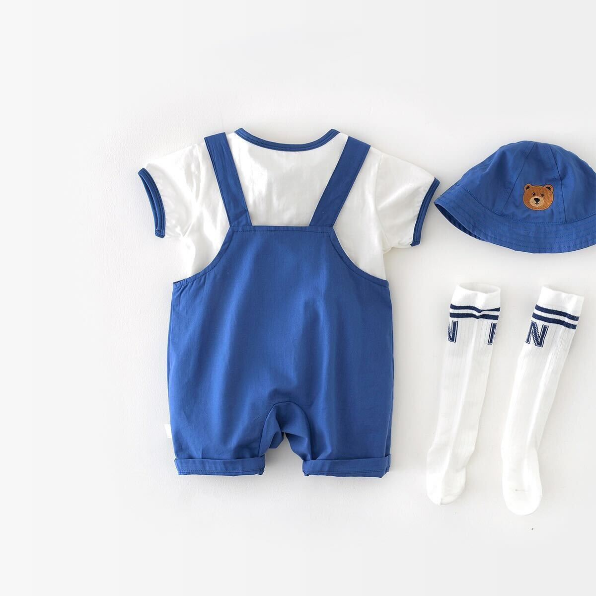 Bear dungaree set
