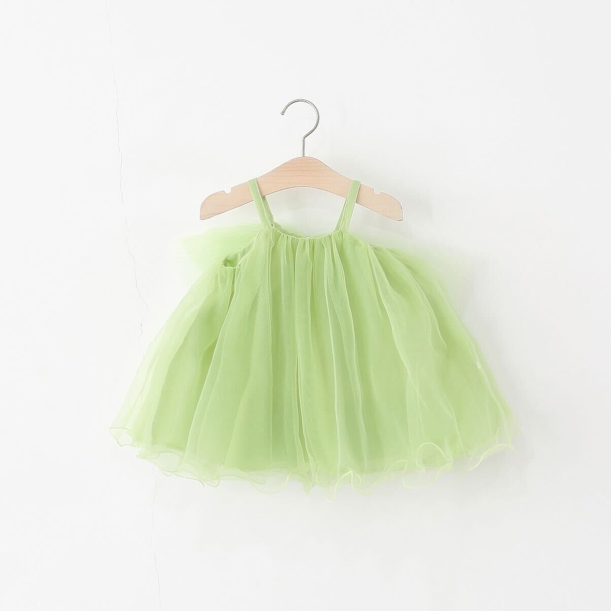 Bow net strap dress