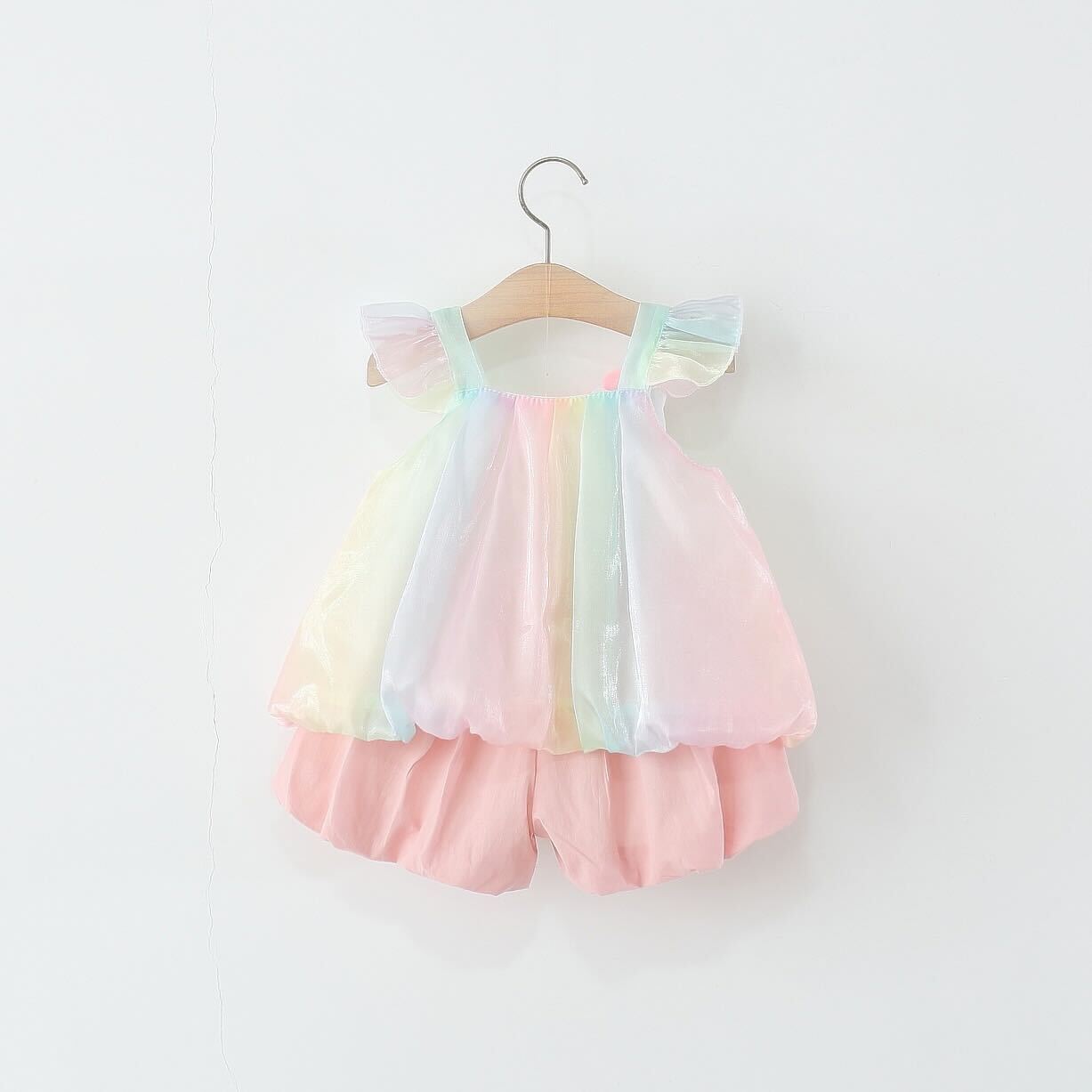Cat bow top and shorts set