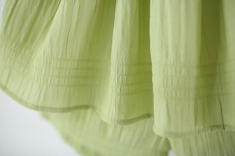 Crushed fabric shorts set