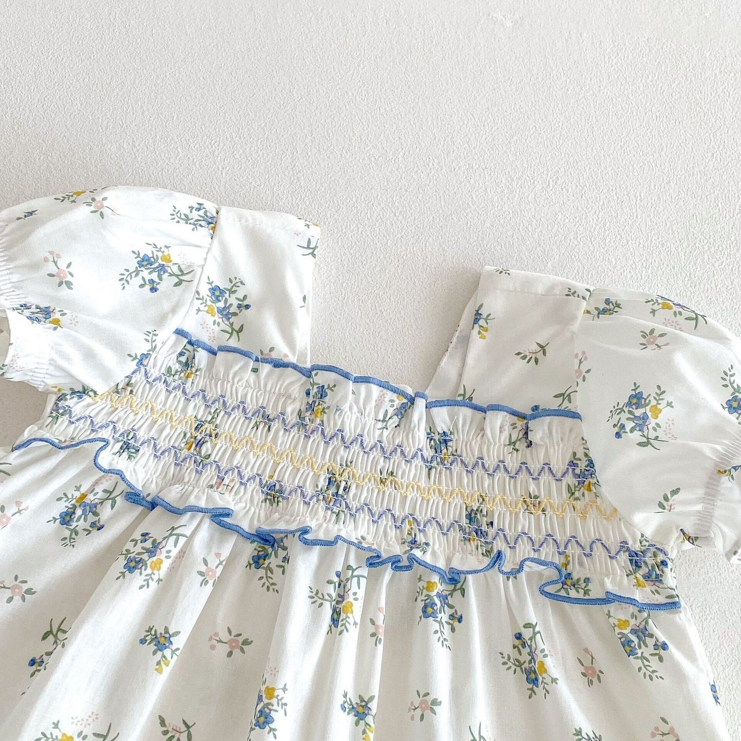 Floral gathered top and shorts set