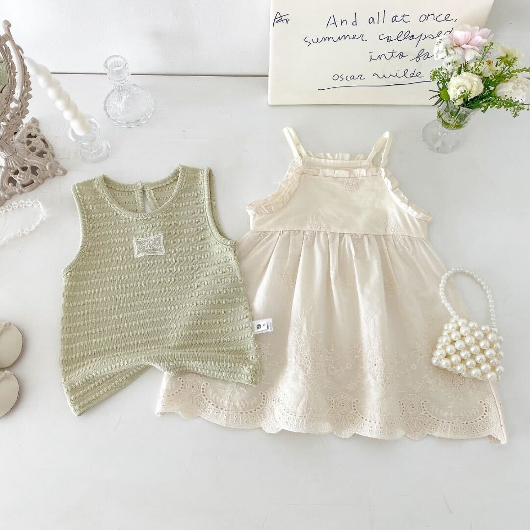 Embroidered dress and tshirt premium set