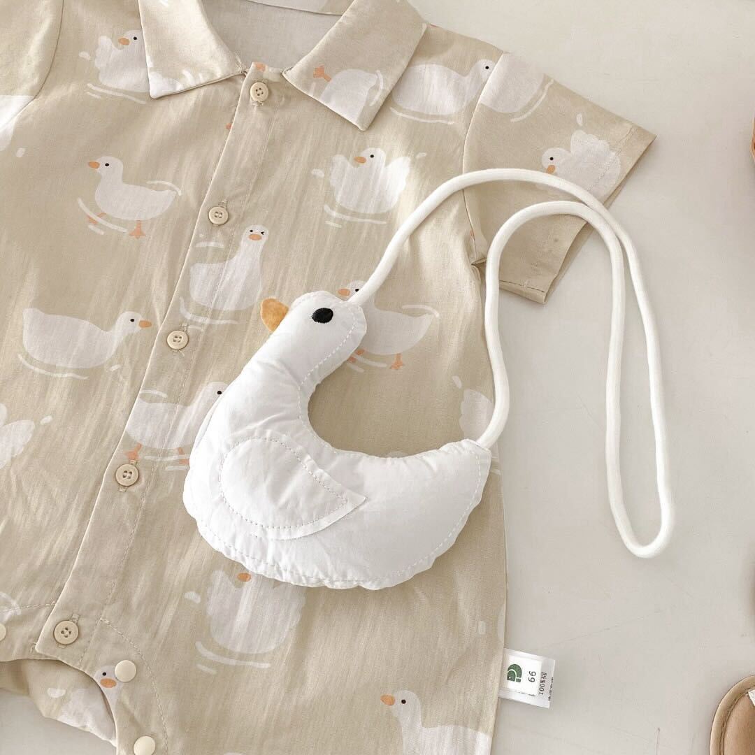 Duck printed jumpsuit with sling