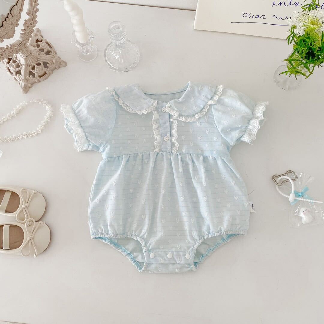 Embroidered lace classy romper