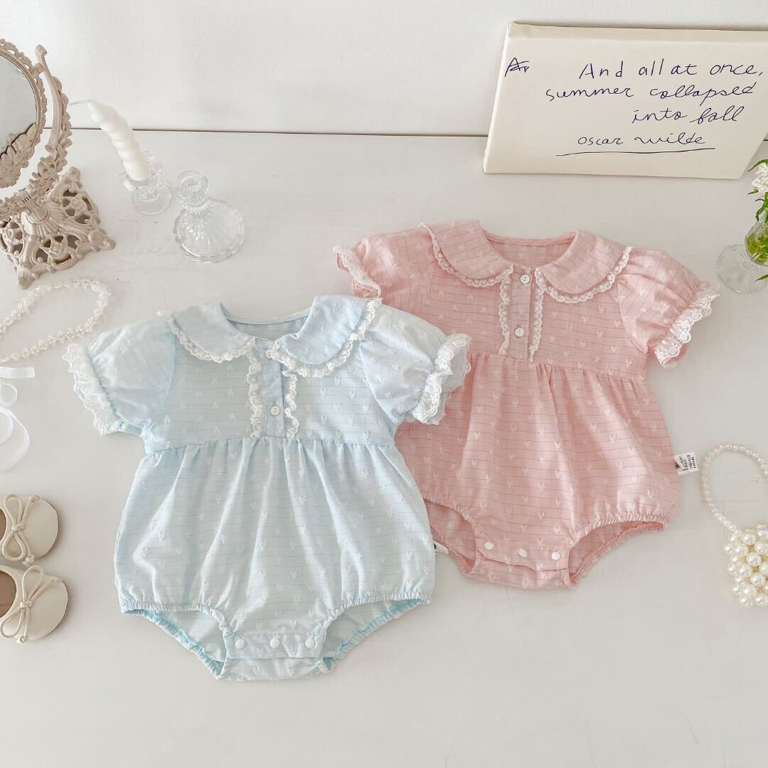 Embroidered lace classy romper