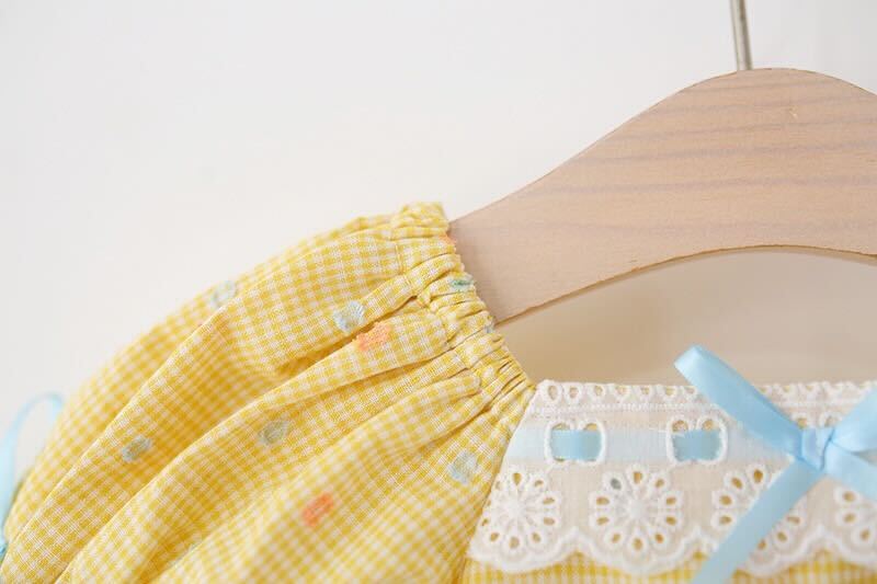 Heart made checkered summer dress