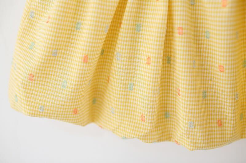 Heart made checkered summer dress