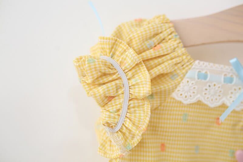 Heart made checkered summer dress