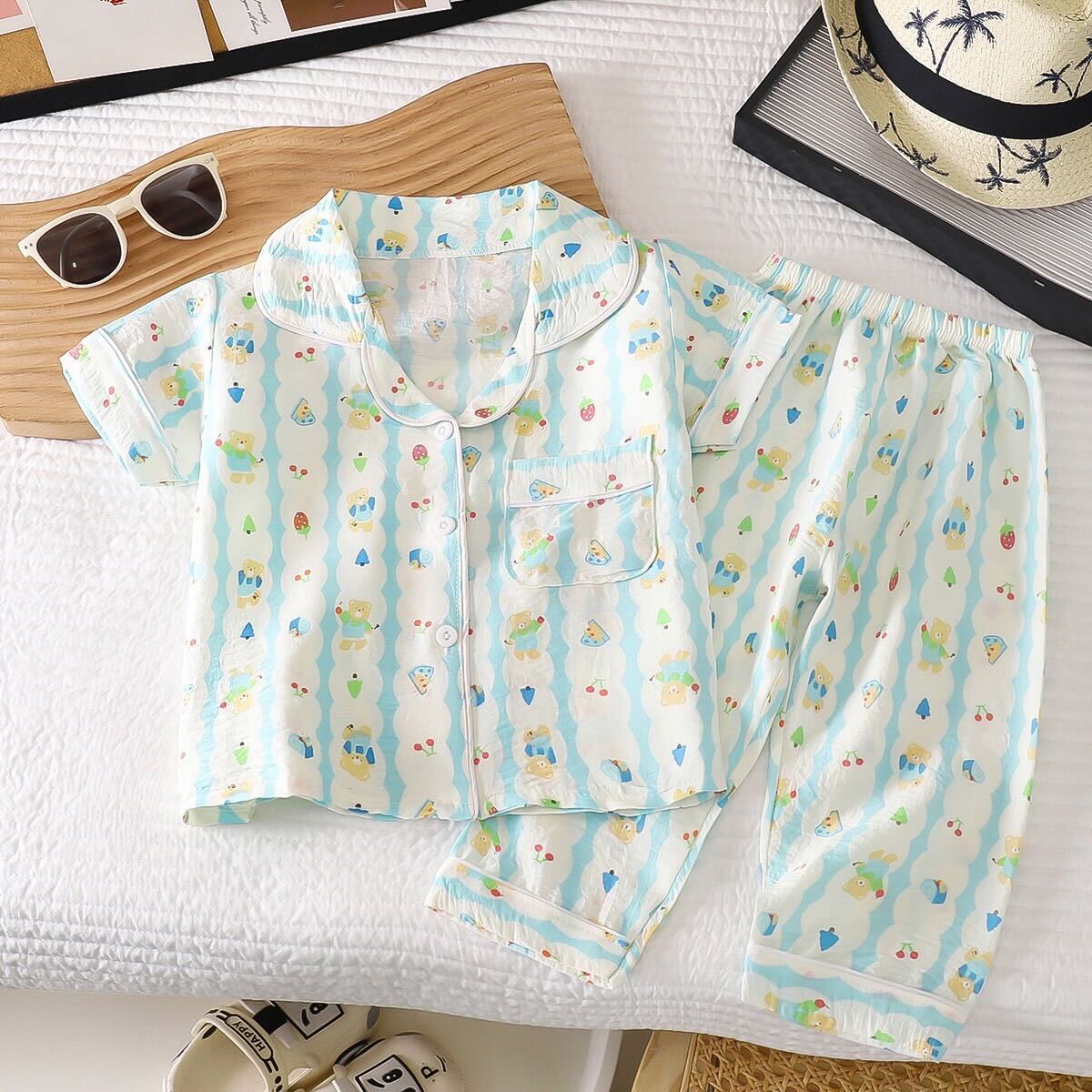 Printed summer night suit
