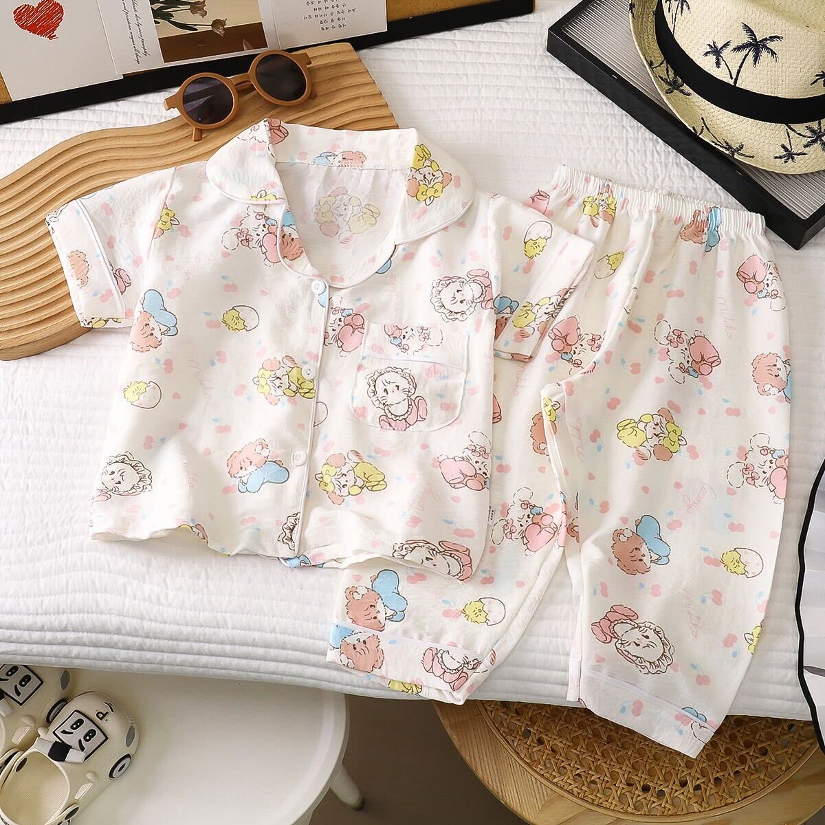 Printed summer night suit