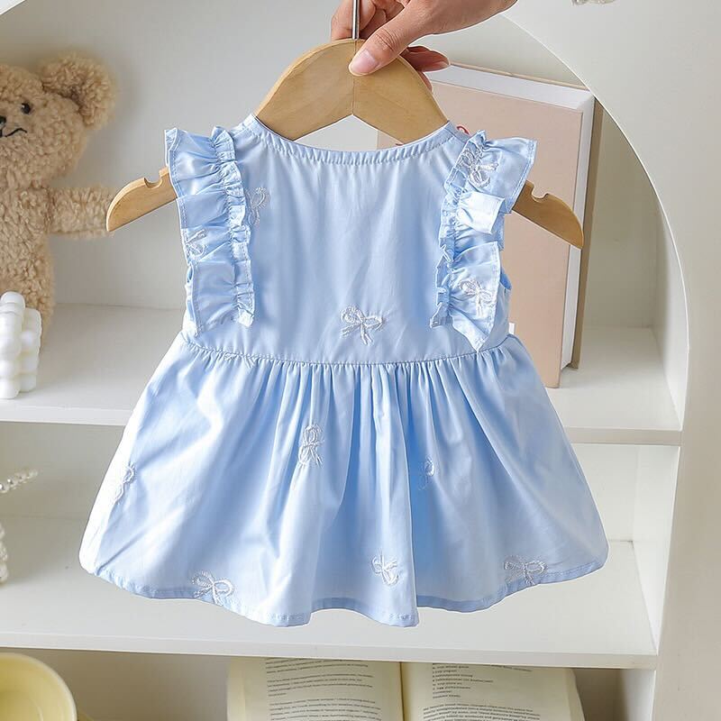 Bow made dress style romper