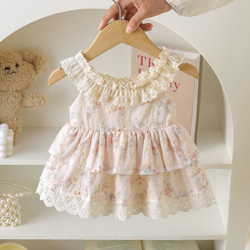 Flower printed dress style romper