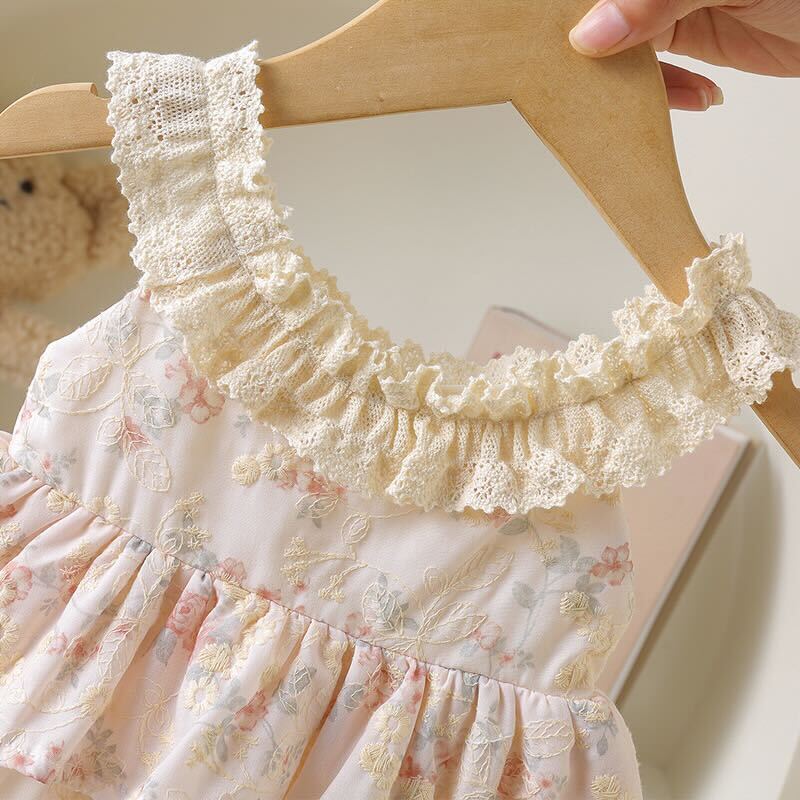 Flower printed dress style romper