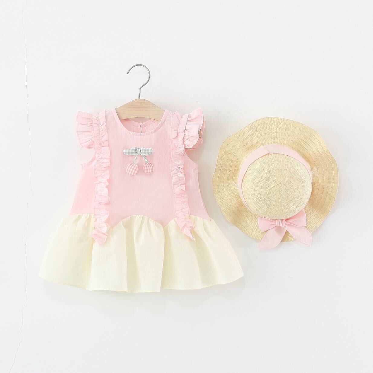 Double berry dress with hat