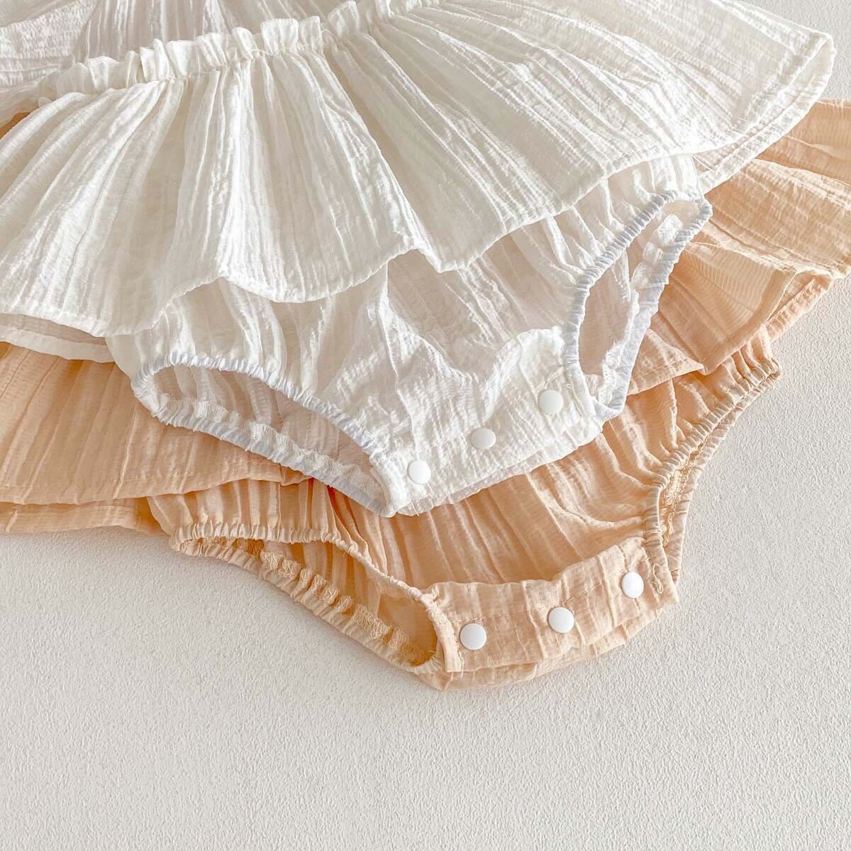 creased dress style romper