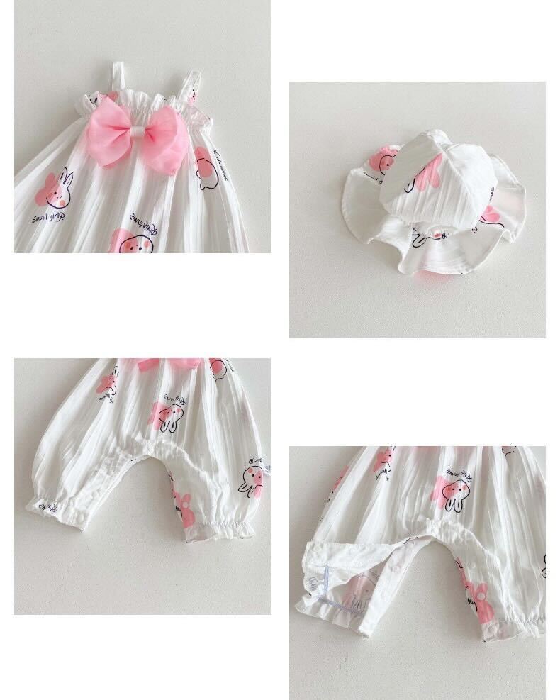 Bunny bow dungaree