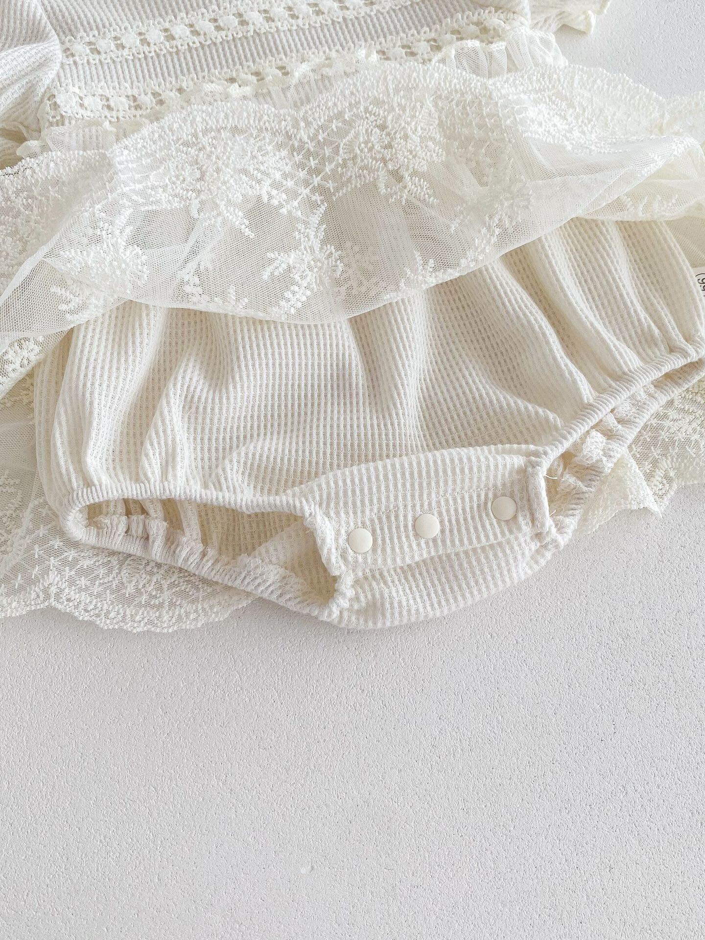 Lace Ribbed Romper